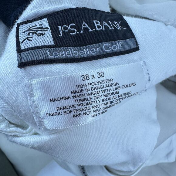 Jos A Bank Leadbetter Golf Pants Men's 38x30 Beige Performance - Picture 5 of 5